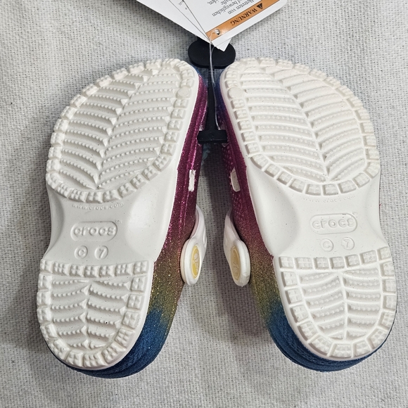 Crocs Frozen Classic Ombre Glitter Clog K. Toddlers Size C7 - Picture 5 of 5